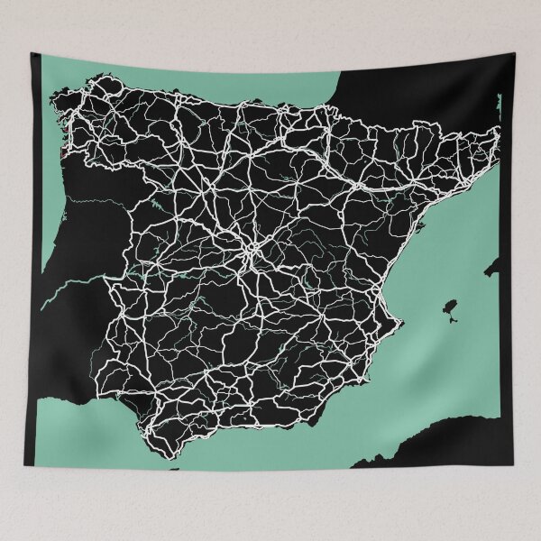 Item preview, Spain Map Europe Travel Souvenir designed and sold by MapsByLeo.