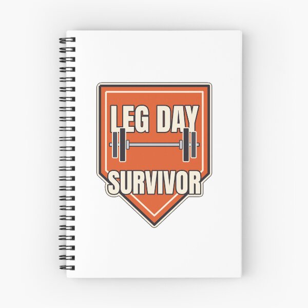Item preview, Leg Day Survivor Funny Gym Badge designed and sold by WildEmberGoods.
