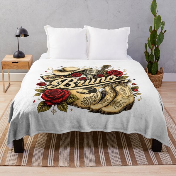 Item preview, Bruno Country Music Retro Cowboy Boots Guitar Roses designed and sold by noctivaganta.