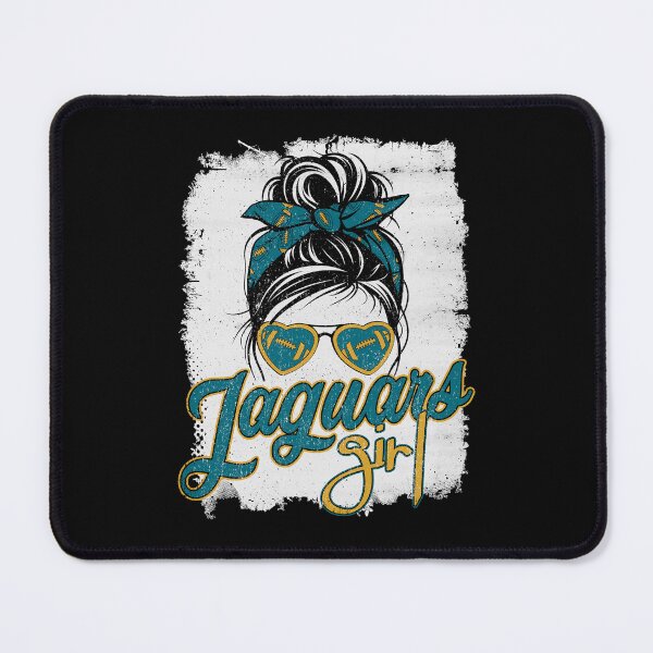 Item preview, Vintage Jaguars Girl Messy Bun Distressed Jacksonville Football designed and sold by Floral Vintage.