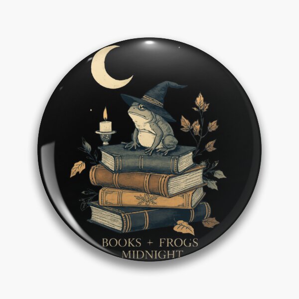 Item preview, Dark Academia Frog and Vintage Books designed and sold by ChicTrendz.