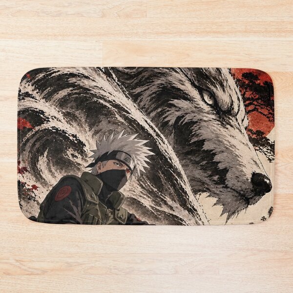 Item preview, Kakashi | White Wolf Shinobi Warrior – Japanese Dark Fantasy Anime Art designed and sold by Dyan4.