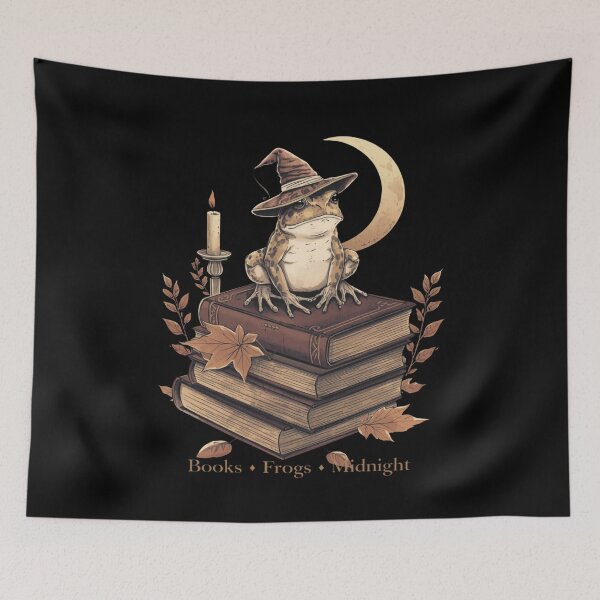 Item preview, Cozy Gothic Frog with Candlelight designed and sold by ChicTrendz.