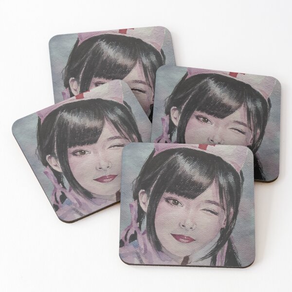Item preview, Winking Nurse Watercolor Portrait designed and sold by SlavaArt.