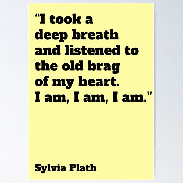 Item preview, Sylvia Plath Heart Quote Typography Art designed and sold by Mauswohn.
