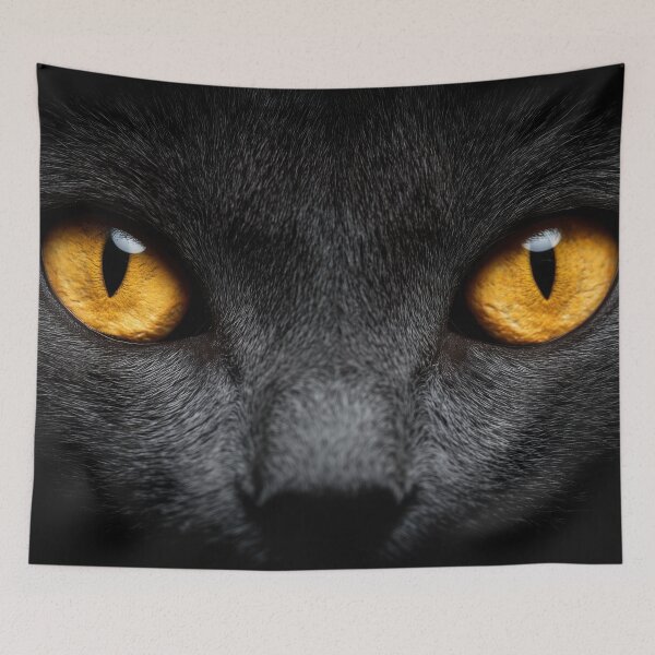Item preview, Black cat with golden eyes designed and sold by KNBS.