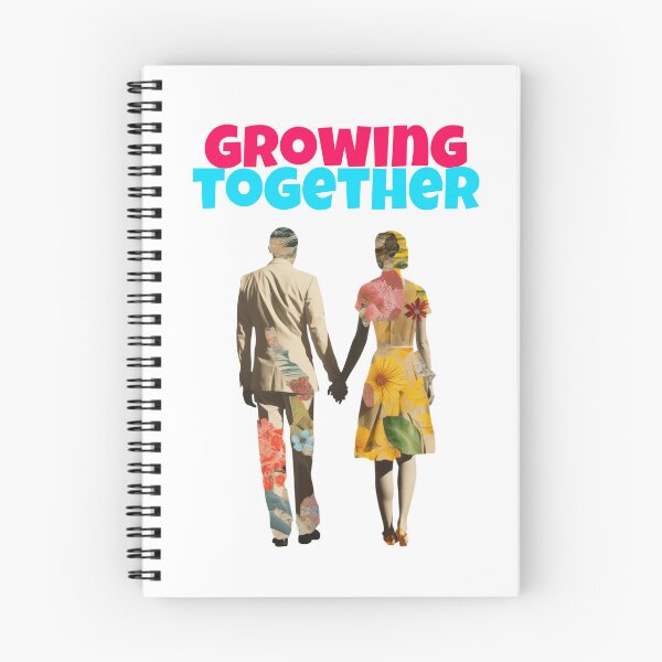 Item preview, Growing Together couple collage with flowers and quote designed and sold by Mauswohn.