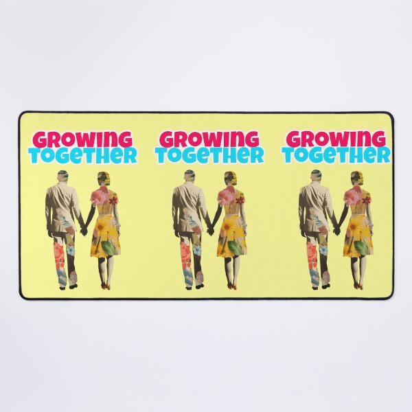 Item preview, Growing Together couple collage with flowers and quote designed and sold by Mauswohn.