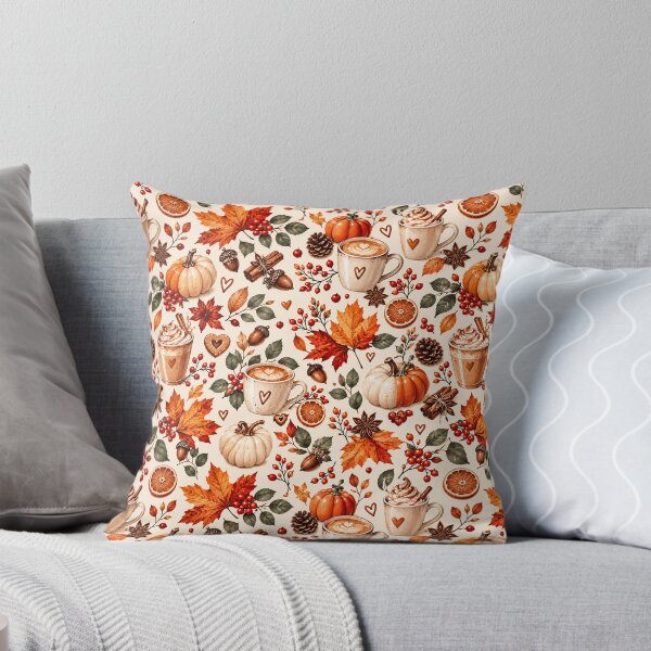 Item preview, Autumn Pumpkin Spice Latte and Cinnamon Pattern designed and sold by Gapanaart.