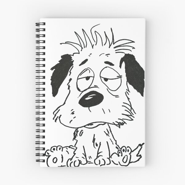 Item preview, Dibujo animado de perro cansado y desaliñado designed and sold by WimziRides.