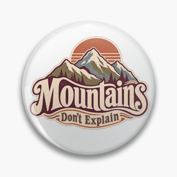 Item preview, Mountains Don't Explain Vintage Mountain Lover Hiking Design designed and sold by RDproject.