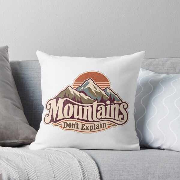 Item preview, Mountains Don't Explain Vintage Mountain Lover Hiking Design designed and sold by RDproject.