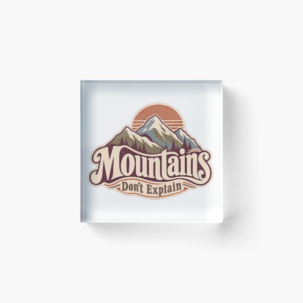 Item preview, Mountains Don't Explain Vintage Mountain Lover Hiking Design designed and sold by RDproject.
