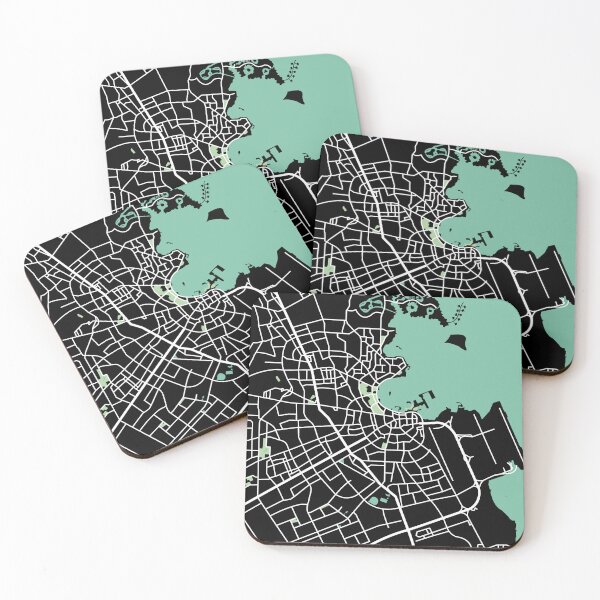 Item preview, Doha Map Qatar Middle East Asia designed and sold by MapsByLeo.