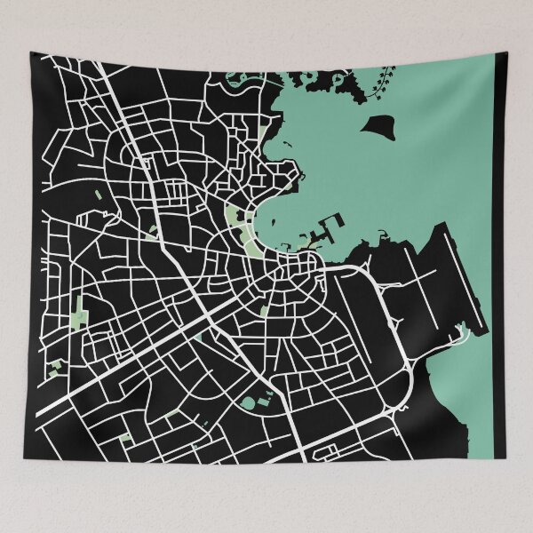 Item preview, Doha Map Qatar Middle East Asia designed and sold by MapsByLeo.