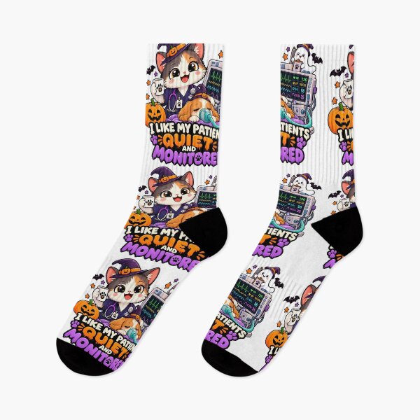 Item preview, I Like My Patients Quiet and Monitored – Funny Veterinary Anesthesia Halloween Cat designed and sold by Bettybee00.