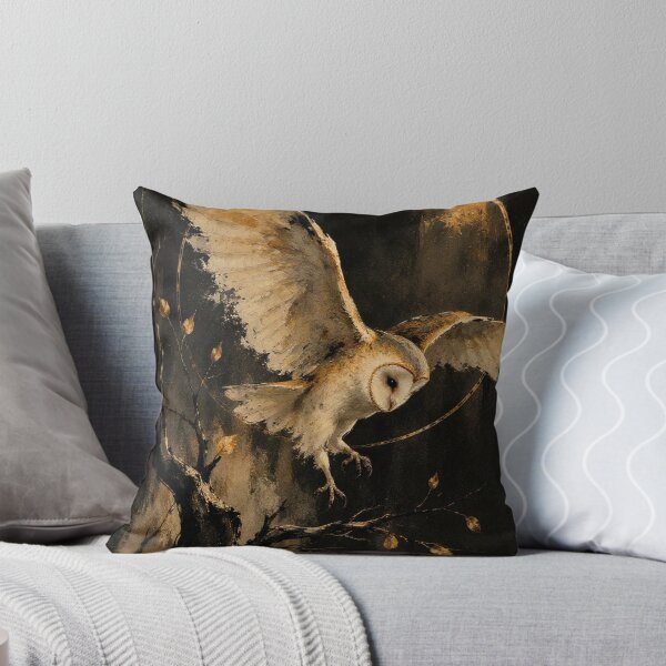 Item preview, Golden Moon Owl – Mystical Nocturnal Elegance designed and sold by ZYVARENNE.