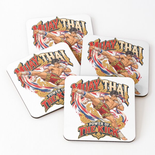 Item preview, Muay Thai Power Kick – Dynamic Thai Boxing Comic Art designed and sold by Pali's shop.