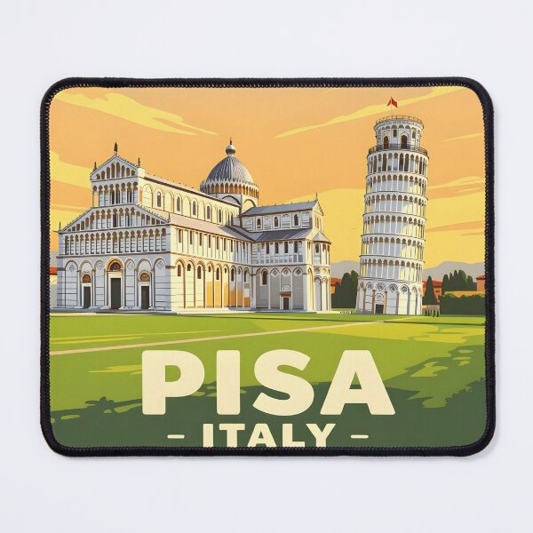 Item preview, Pisa Italy – Vintage Leaning Tower Travel Poster designed and sold by LSVart.