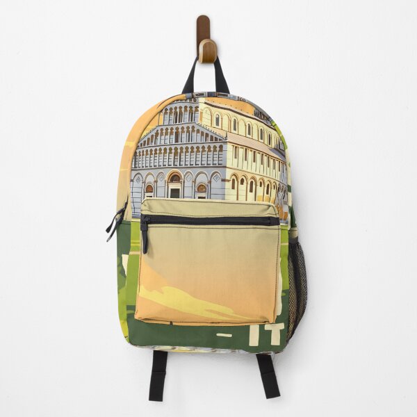 Artikelvorschau, Pisa, Italien – Vintage-Reiseposter zum Schiefen Turm entworfen und verkauft von LSVart.