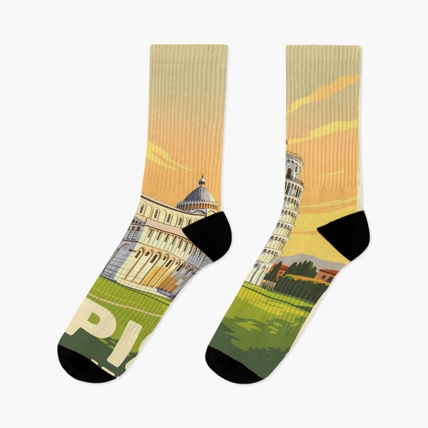 Item preview, Pisa Italy – Vintage Leaning Tower Travel Poster designed and sold by LSVart.