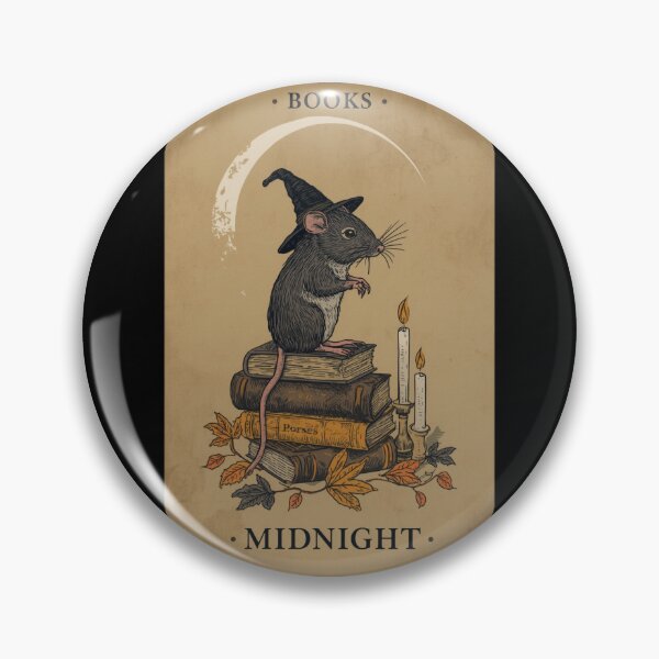 Item preview, Witchy Mouse with Moonlit Books designed and sold by ChicTrendz.