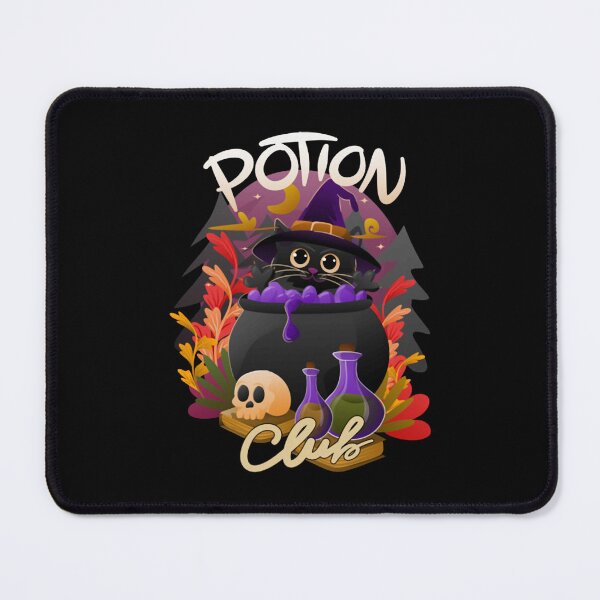 Item preview, Potion Club Cute Witch Cat Brewing Magic Cauldron designed and sold by Daikukki.