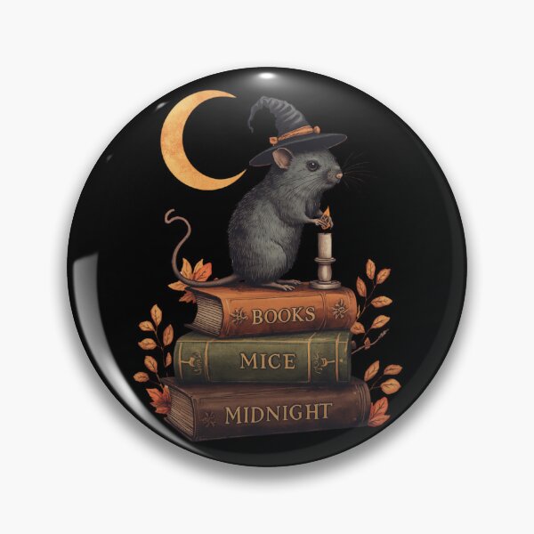 Item preview, Gothic Book Lover Mouse Illustration designed and sold by ChicTrendz.