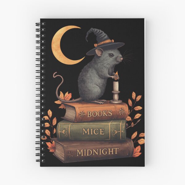 Item preview, Gothic Book Lover Mouse Illustration designed and sold by ChicTrendz.
