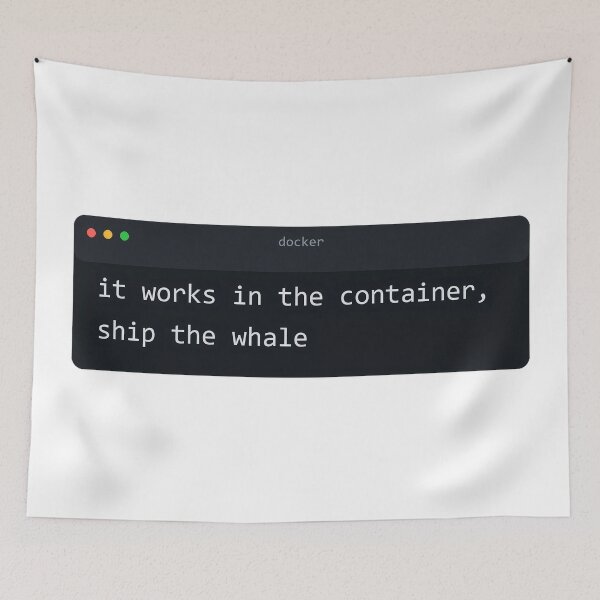 Artikelvorschau, It Works in the Container Ship the Whale Terminal Humor entworfen und verkauft von Bianca Oltean.