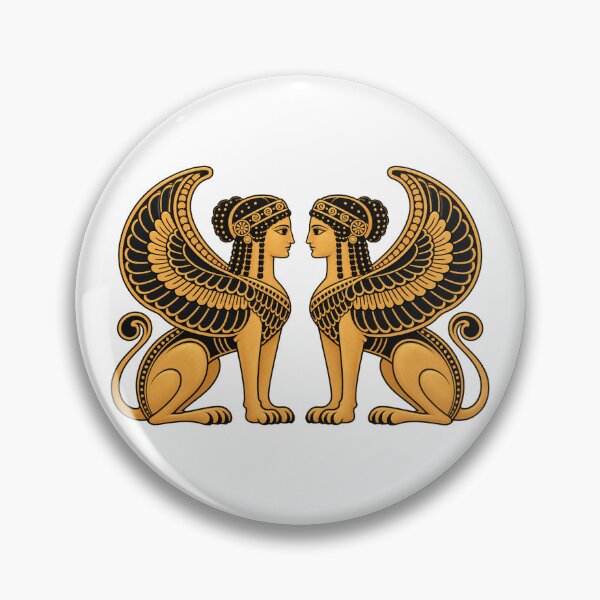 Item preview, Two Archaic Greek Sphinxes - Ancient Olympia, Greece designed and sold by Myra365Art.