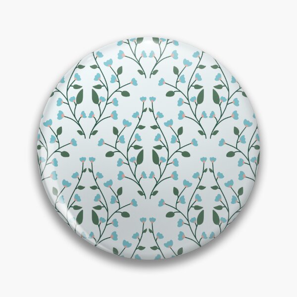 Item preview, Vintage Botanical Floral Pattern in Sage Green and Blue | Minimalist Folk Art Wildflower Seamless Print designed and sold by PatternXOXO.