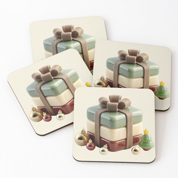 Item preview, Glossy 3D Christmas Gift Box and Ornaments designed and sold by colorful-white.