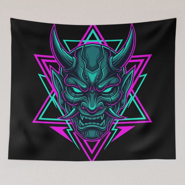 Item preview, Cyber Demon Mask Star Pattern Design designed and sold by Ranpict.