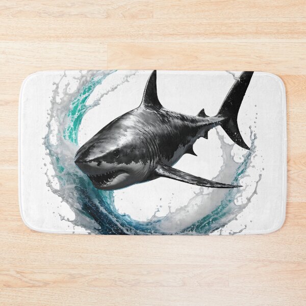 Item preview, Great White Shark – Powerful Ocean Predator Graphic designed and sold by Neural-canvas.