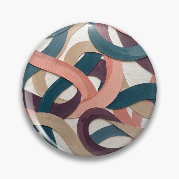 Item preview, Serpentine Painted Ribbon Forms Abstract Pattern designed and sold by ArtlightStudio.