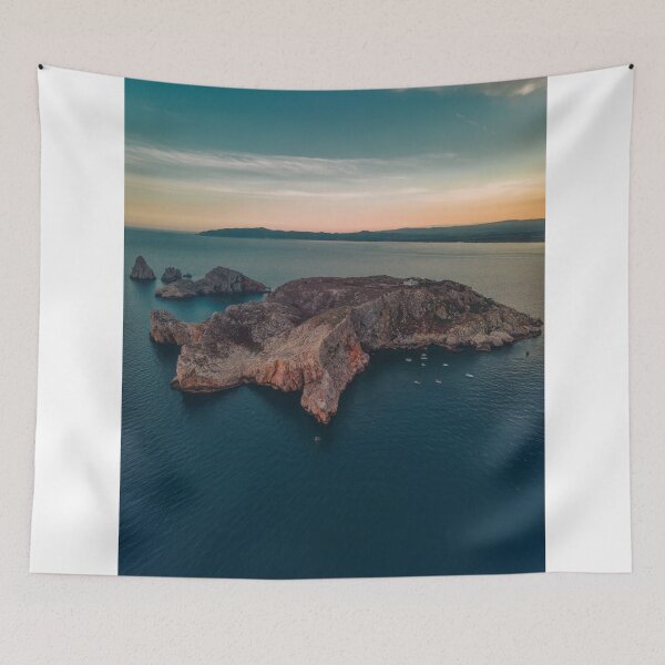 Item preview, Aerial View Of Rocky Island In The Middle Of Deep Blue Sea designed and sold by simonwarz.