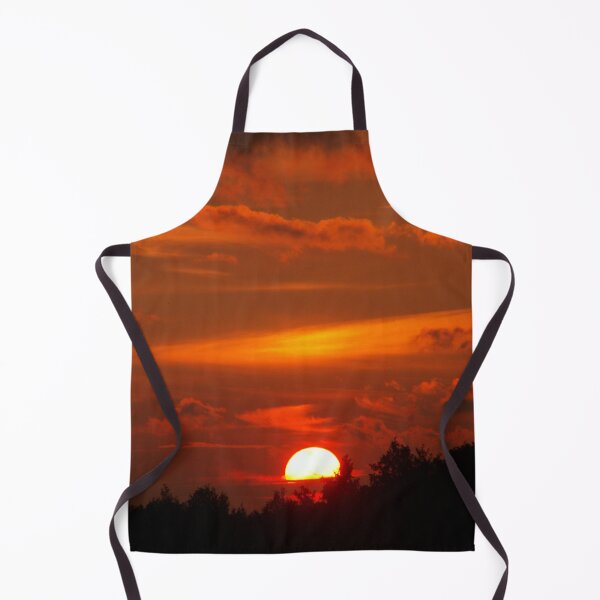 Item preview, Vibrant Red Sunset Sky Over Silhouetted Tree Line designed and sold by simonwarz.