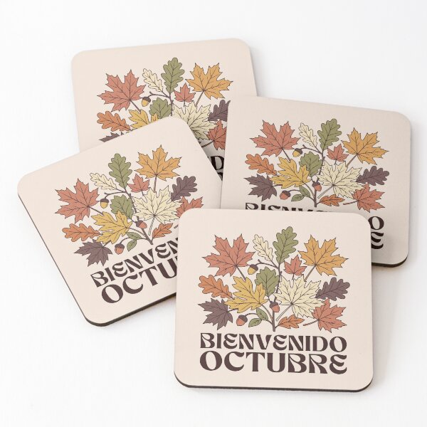 Item preview, Bienvenido Octubre Vintage Autumn Leaves designed and sold by MarCinu Art.