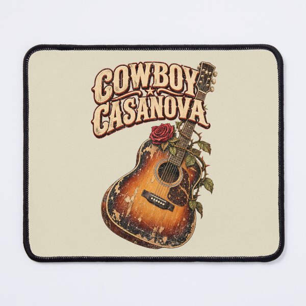 Item preview, Cowboy Casanova – Vintage Guitar and Red Rose designed and sold by AwesomeBeyondLimits.