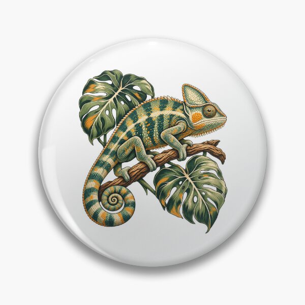 Item preview, Botanical Chameleon - Monstera Branch designed and sold by cybersilverhand.
