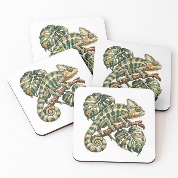 Item preview, Botanical Chameleon - Monstera Branch designed and sold by cybersilverhand.