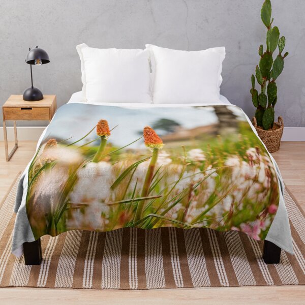 Item preview, Red Hot Poker Flowers Blooming In Meadow Close Up designed and sold by simonwarz.