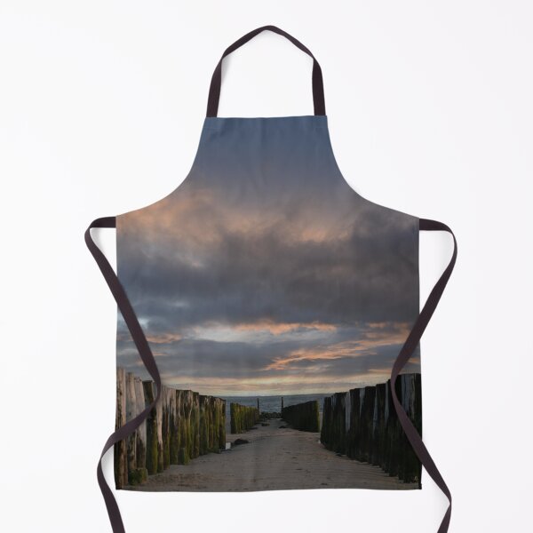 Item preview, Wooden Groynes Path Leading To Ocean Shore At Sunset designed and sold by simonwarz.