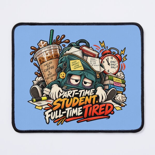 Item preview, Part-Time Student Full-Time Tired - Funny College Life designed and sold by Ink and Wink.