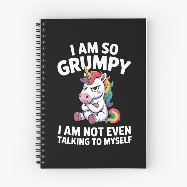 Item preview, I Am So Grumpy I Am Not Even Talking to Myself Funny Unicorn designed and sold by RatBoyExtreme.