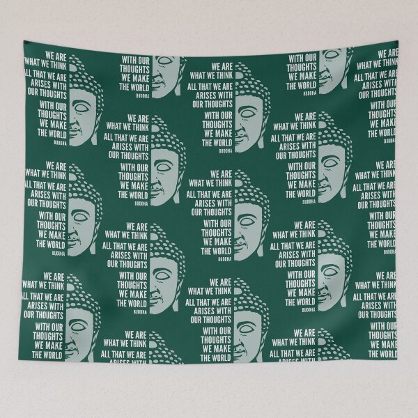 Item preview, Buddha Quote We Are What We Think designed and sold by MagicMealing.