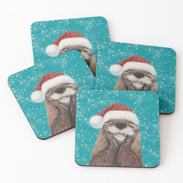 Item preview, Christmas Otter designed and sold by Kimberley Cummings Illustration.