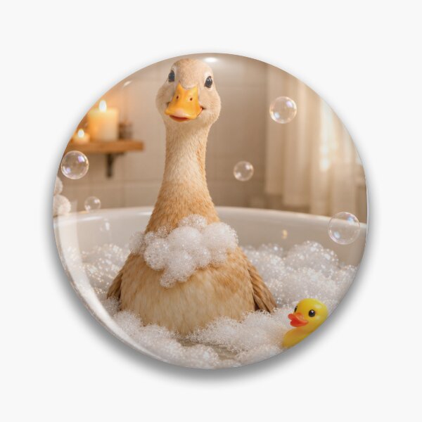 Item preview, Cheerful Runner Duck Bubble Bath designed and sold by Sillytoe.