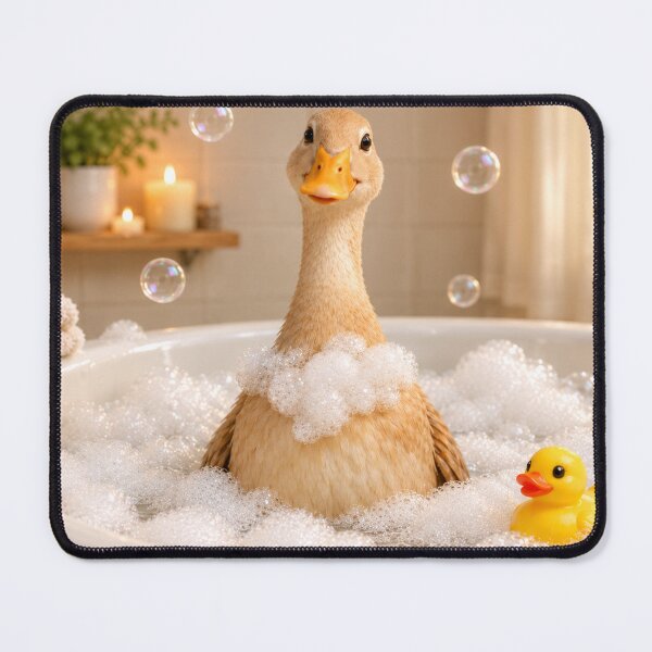 Item preview, Cheerful Runner Duck Bubble Bath designed and sold by Sillytoe.